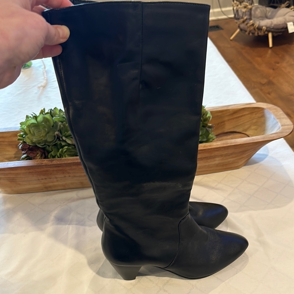 Sanzia women’s‎ rally black leather Robin boot boots size 9.5 EUC